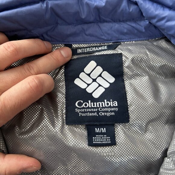 Columbia Sister Brook II Down Jacket Womens M Blue Pink Omni Heat 700 Fill Down - Picture 13 of 16